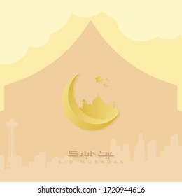 Arabic calligraphy vectors of an eid & Ramadan greeting