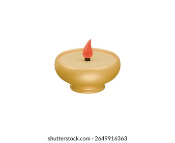 arabic candle icon 3d illustration render