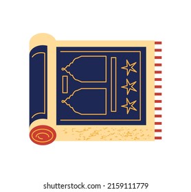arabic carpet icon isolated flat