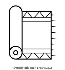 Arabic carpet icon vector illustration