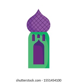 arabic castle tower classic antique icon vector illustration