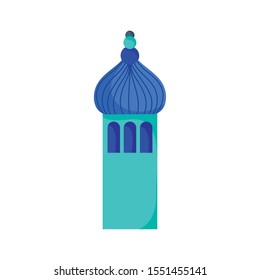 arabic castle tower classic antique icon vector illustration