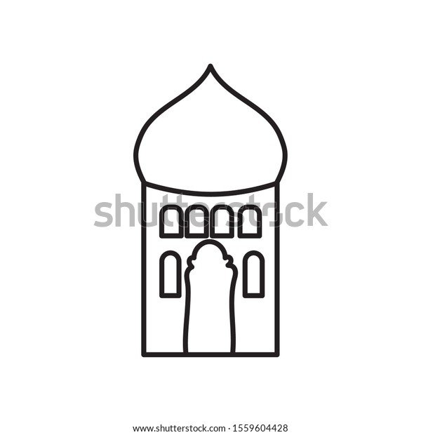 Arabic Castle Tower Classic Antique Icon Stock Vector Royalty Free 1559604428