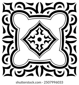 Carreau de céramique arabe. Tallavera décorative traditionnelle orientale.