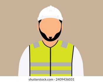 Arabic character wearing engineer clothes