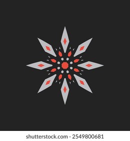 Arabic circular geometric symbol. Vector star mosaic oriental ornamental logo template