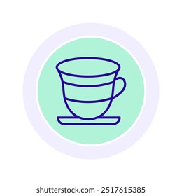 Arabische Kaffeetasse Symbol, Kaffee, Tasse, Getränk, Symbol Linie Symbol, editierbares Vektorsymbol, Pixel perfekt, Illustrator ai-Datei