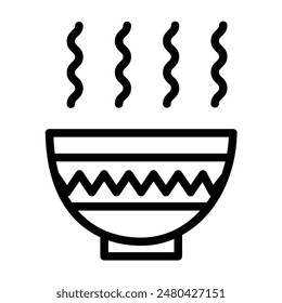 arabic coffee cup Vector Line Icon Design