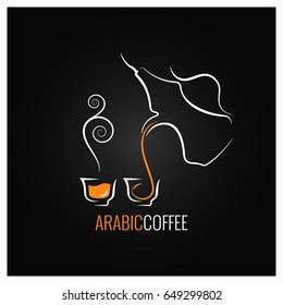 Arabic Coffee Logo Design Background