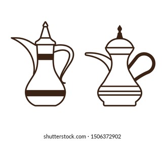 https://image.shutterstock.com/image-vector/arabic-coffee-pot-turkish-monochrome-260nw-1506372902.jpg