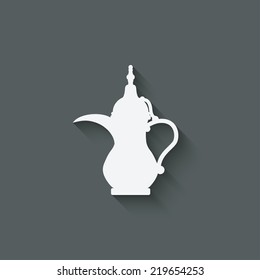 Arabic coffee pot - vector illustration. eps 10