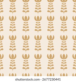 Café árabe sin patrón. Flor del desierto. Adorno de plantas de Oriente Medio. Vector