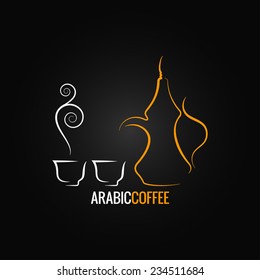 arabic coffee vintage design background