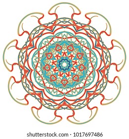 Arabic Colorful Mandala. Ethnic tribal ornaments