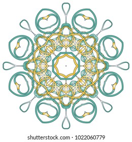 Arabic Colorful Mandala. Ethnic tribal ornaments