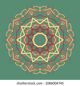 Arabic Colorful Mandala. Ethnic tribal ornaments