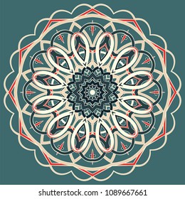 Arabic Colorful Mandala. Ethnic tribal ornaments