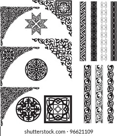 Arabic decor on white corners and dividers