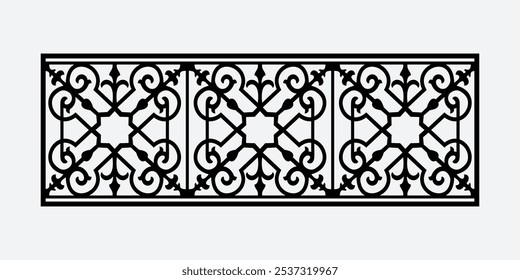 Fundo decorativo ‌inspirado árabe, modelo de vetor corte a laser