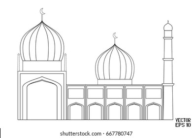 Arabic Eastern Background Black White Islamic Stock Vector (royalty 