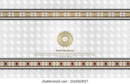 Arabic elegant luxury ornamental islamic background with islamic pattern decorative ornament Premium Vector