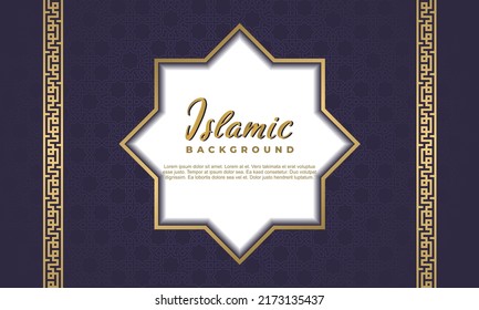 Elegante árabe lujoso fondo islámico ornamental con adorno decorativo de patrón islámico
