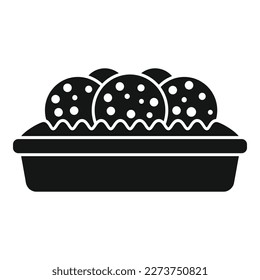 Arabic falafel icon simple vector. Cooking plate. Vegan salad