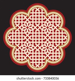 Arabic Floral Border. Traditional Islamic Design