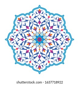 Arabic floral circle pattern - arabic ornament