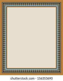 Arabic Floral Frame. Traditional Islamic Design. Mosque decoration element. Elegance Background with Text input area in a center.
