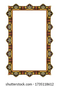 Arabic Floral Frame. Traditional Islamic Design. Mosque decoration element. Elegance Background
