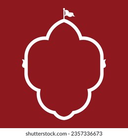 Arabic Floral Frame. Traditional Islamic Design. Mosque decoration element. Elegance Background with Text input area in a center.
