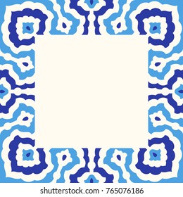 Arabic Floral Frame. Traditional Islamic Design. Elegance Background with Text input area in a center.