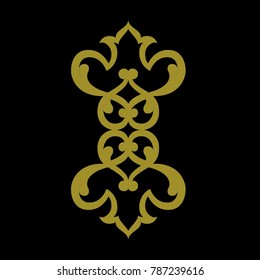 Arabic Floral Frame. Traditional Islamic Design. Mosque decoration element. Elegance Background with Text input area in a center.