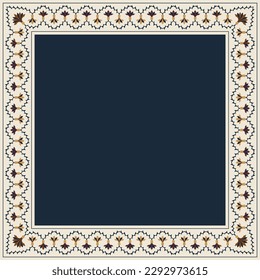 Arabic Floral Frame for your design. Traditional Islamic Design. Elegance Background with Text input area in a center. Suitable for greeting card, poster, invitation, template