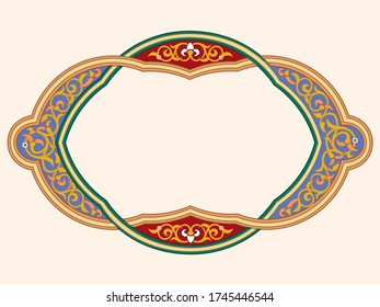 Arabic floral ornament and geometric pattern for islamic Design