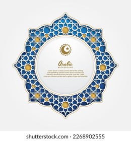 Arabic floral ornament and morocco geometric pattern for islamic banner background