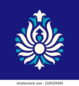 Arabic Floral Ornament. Traditional Islamic Design. Mosque decoration element.