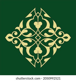 Arabic Floral Ornament. Traditional Islamic Design. Mosque decoration element.