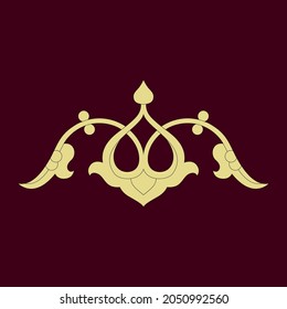 Arabic Floral Ornament. Traditional Islamic Design. Mosque decoration element.