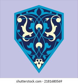 Arabic Floral Ornament. Traditional Islamic Design. Mosque decoration element.