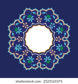 Arabic Floral Ornament. Traditional Islamic Design. Mosque decoration element.