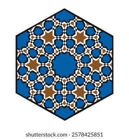 Arabic Floral Ornament. Traditional Islamic Design. Mosque decoration element.