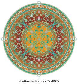 Arabic floral pattern motif Arabic floral pattern motif, based on Ottoman ornament