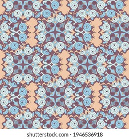 Arabic floral pattern. Outline hand drawn illustration of Arabic vector pattern for web design