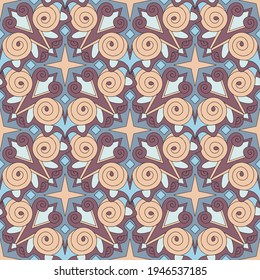 Patrón árabe floral. Esbozar ilustración dibujada a mano del patrón vector árabe para el diseño web
