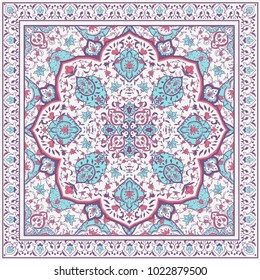 Arabic floral pattern in Victorian style. Ornamental for Card for cafe, restaurant, shop, print, banner, wedding invitation, book cover, certificate. Save the date. India, Arabic Dubai turkish Islam