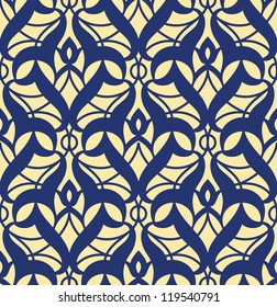 Arabic Floral Seamless Pattern. Traditional Arabic Islamic Background. Mosque decoration element.