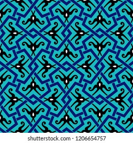Arabic Floral Seamless Pattern. Traditional Arabic Islamic Background. Mosque decoration element.