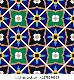 Arabic Floral Seamless Pattern. Traditional Arabic Islamic Background.